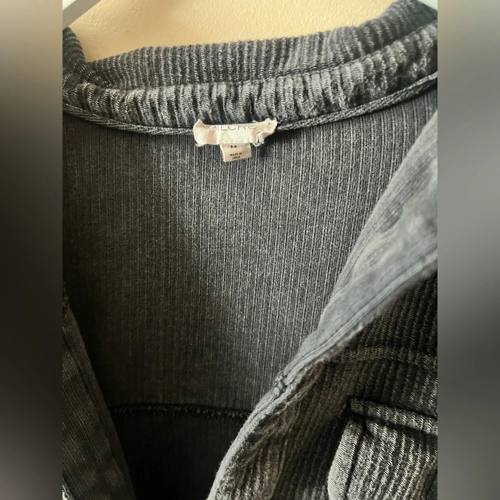 Anthropology Pilcro Charcoal Black Corduroy Shacket
